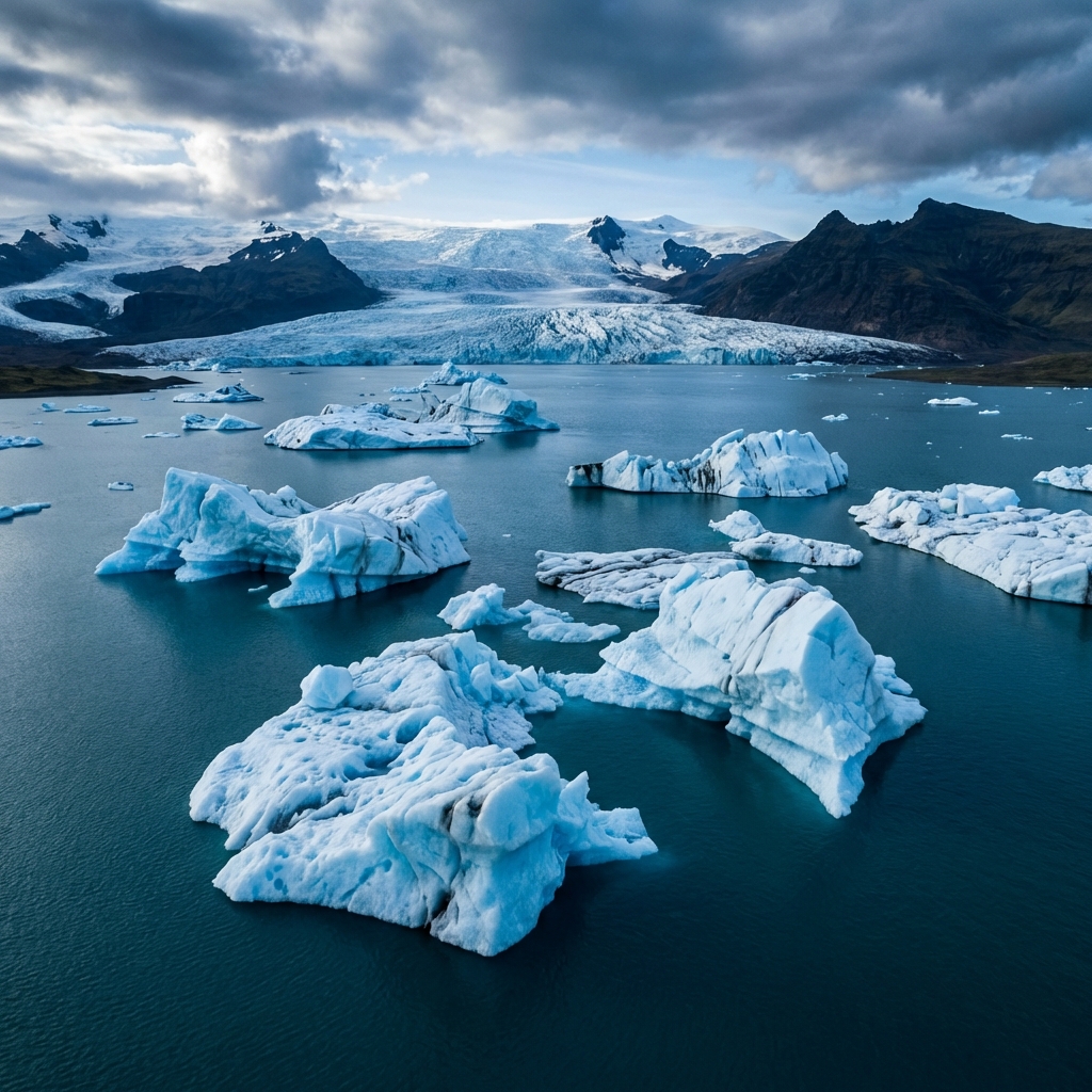 The best time to visit Jökulsárlón glacier lagoon for clear blue icebergs